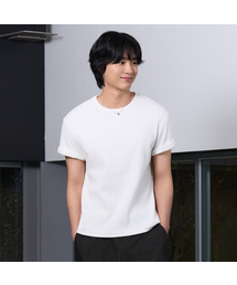 26 SS セミクロップリブラウンド半袖Tシャツ (3カラー)