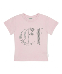 EF ホットフィックスディテールスリムフィット半袖Tシャツピンク