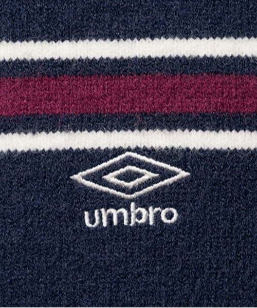 UNDOVE（アンドゥーブ）の「静電気防止｜【UMBRO】ボーダーポロニット（ニット/セーター・レディース・杢グレー/ネイビー・X-LARGE/LARGE/MEDIUM）」の5枚目の写真