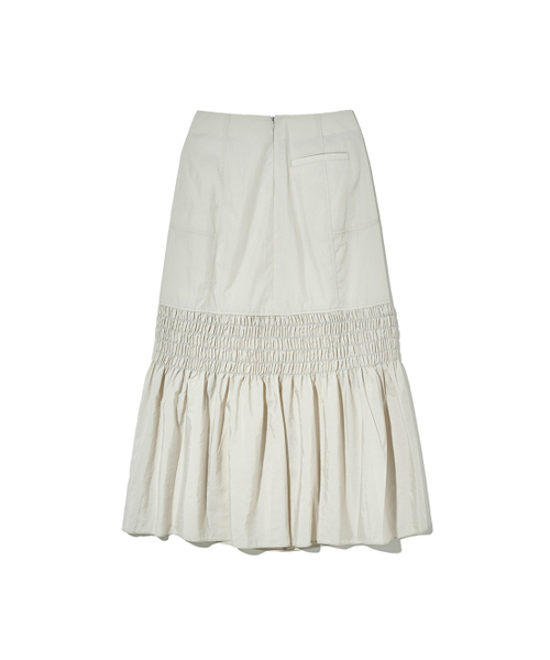 Kijun(キジュン)の「Smocked Mermaid Skirt Light Grey(スカート・レディース・その他・LARGE/SMALL)」の5枚目の写真
