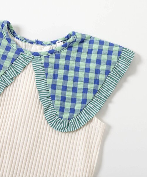 apres les cours(アプレレクール)の「【リンク】衿デザインノースリーブトップス(Tシャツ/カットソー・キッズ・アイボリー/ピンク/チャコール・120/110/100/80/90/140/130)」の17枚目の写真