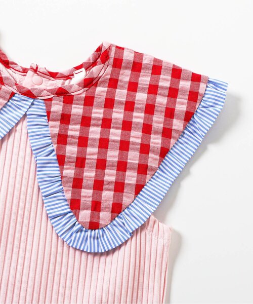 apres les cours(アプレレクール)の「【リンク】衿デザインノースリーブトップス(Tシャツ/カットソー・キッズ・アイボリー/ピンク/チャコール・120/110/100/80/90/140/130)」の18枚目の写真