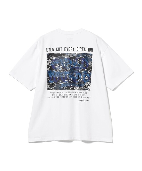 BEAMS T(ビームスティー)の「GOLDWOOD ART WORKS × KOSUKE KAWAMURA / CAMO LOGO T-Shirt(Tシャツ/カットソー・メンズ・ネイビー/ホワイト・XL/S)」の1枚目の写真