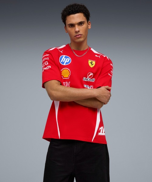 PUMA(プーマ)の「PUMA プーマ ユニセックス フェラーリ レプリカ ドライバーズ 半袖 Tシャツ(Tシャツ/カットソー・メンズ・レッド系・SMALL/X-LARGE/LARGE/MEDIUM/X-SMALL)」の1枚目の写真