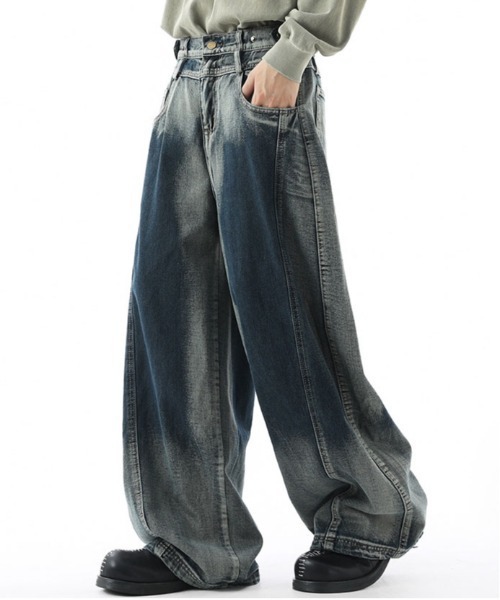 DOUBLE STEAL(ダブルスティール)の「DSヴィンテージバルーンデニムパンツ(デニムパンツ・メンズ・ブルー・X-LARGE/LARGE/MEDIUM/SMALL)」の1枚目の写真