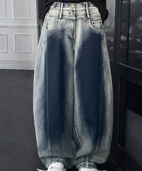 DOUBLE STEAL(ダブルスティール)の「DSヴィンテージバルーンデニムパンツ(デニムパンツ・メンズ・ブルー・X-LARGE/LARGE/MEDIUM/SMALL)」の4枚目の写真