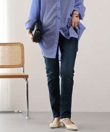 紐付きウエストゴムデニムパンツ