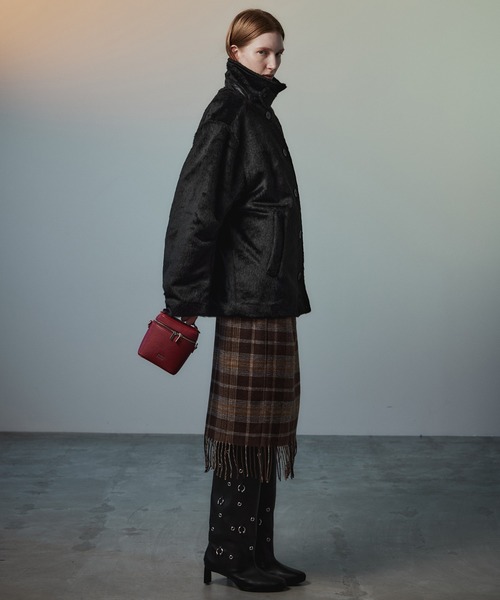 MAISON SPECIAL(メゾンスペシャル)の「【2026Autumn PRE-ORDER】Fur Car Coat/ファーカーコート(その他アウター・レディース・マルチ/ブラック・FREE)」の13枚目の写真