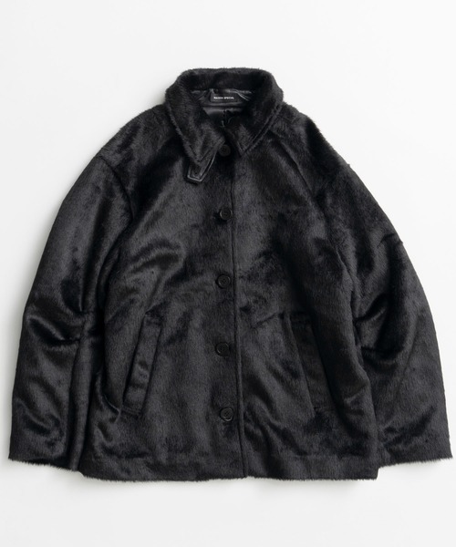 MAISON SPECIAL(メゾンスペシャル)の「【2026Autumn PRE-ORDER】Fur Car Coat/ファーカーコート(その他アウター・レディース・マルチ/ブラック・FREE)」の14枚目の写真
