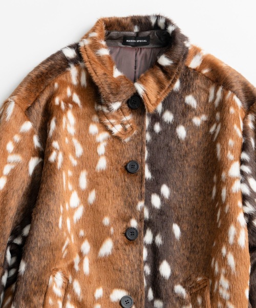 MAISON SPECIAL(メゾンスペシャル)の「【2026Autumn PRE-ORDER】Fur Car Coat/ファーカーコート(その他アウター・レディース・マルチ/ブラック・FREE)」の16枚目の写真