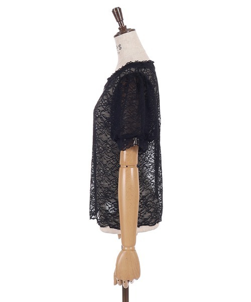 axes femme(アクシーズファム)の「ぽわん袖総レーストップス(Tシャツ/カットソー・レディース・レッド/ブラック/ホワイト・FREE)」の20枚目の写真