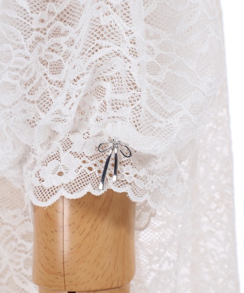 axes femme(アクシーズファム)の「ぽわん袖総レーストップス(Tシャツ/カットソー・レディース・レッド/ブラック/ホワイト・FREE)」の7枚目の写真