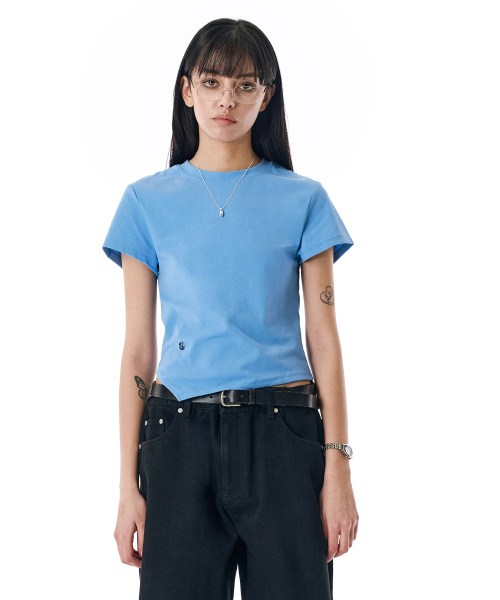SECONDMONO（セカンドモノローグ）の「W. Oblique Slim Fit Short Sleeve T-Shirt [BLUE]_SEWTS005BLUE（Tシャツ/カットソー・レディース・その他・FREE）」の3枚目の写真