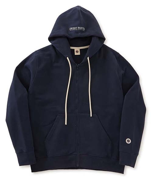 BLUE BLUE(ブルーブルー)の「SWEET PANTS /F アイコニック ジップパーカ(パーカー・メンズ・ブラック/ネイビー/ダークグレー・S/L/M)」の3枚目の写真