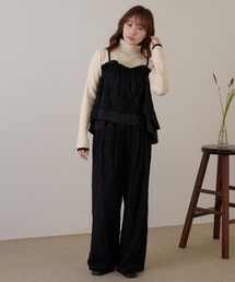 【Raffime】【セットアップ可能】ジャガード2タック入りパンツ