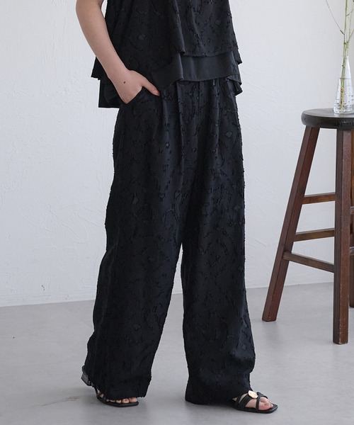 raffime(ラフィミー)の「【Raffime】【セットアップ可能】ジャガード2タック入りパンツ(その他パンツ・レディース・アイボリー/ブラック・MEDIUM/SMALL/LARGE)」の21枚目の写真