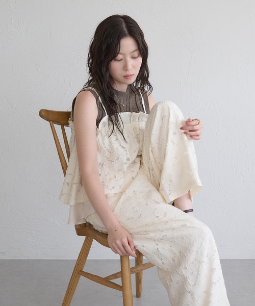 raffime(ラフィミー)の「【Raffime】【セットアップ可能】ジャガード2タック入りパンツ(その他パンツ・レディース・アイボリー/ブラック・MEDIUM/SMALL/LARGE)」の16枚目の写真