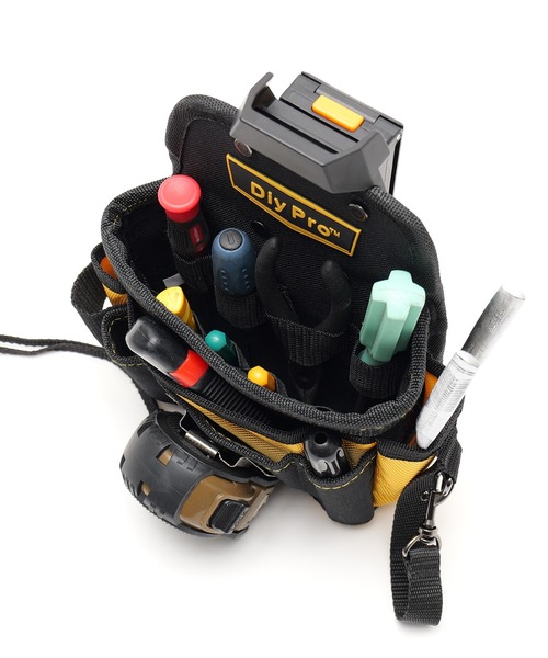 DEVICE(デバイス)の「Diy Pro ツール ウエストバッグ(ボディバッグ/ウエストポーチ・メンズ・ブラック×イエロー・FREE)」の7枚目の写真