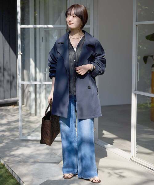 SLOBE IENA(スローブイエナ)の「《追加3》ラミースキッパーシャツ(シャツ/ブラウス・レディース・ホワイト/サックスブルー/ブラック・FREE)」の12枚目の写真