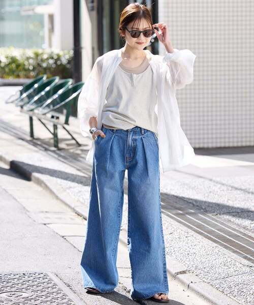 SLOBE IENA(スローブイエナ)の「《追加3》ラミースキッパーシャツ(シャツ/ブラウス・レディース・ホワイト/サックスブルー/ブラック・FREE)」の21枚目の写真