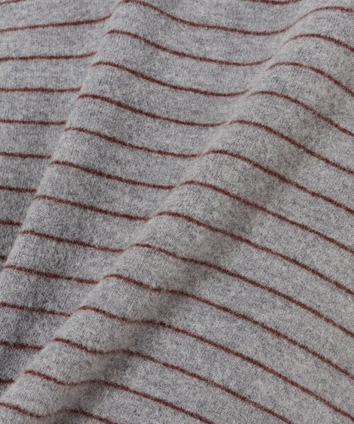 BEAMS HEART(ビームスハート)の「ボーダー ビッグ ロングスリーブ Tシャツ(Tシャツ/カットソー・レディース・グレー/ワイン/チャコールグレー・FREE)」の15枚目の写真