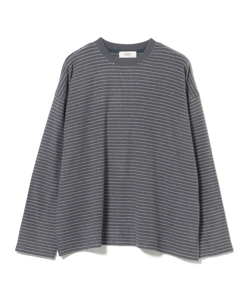 BEAMS HEART(ビームスハート)の「ボーダー ビッグ ロングスリーブ Tシャツ(Tシャツ/カットソー・レディース・グレー/ワイン/チャコールグレー・FREE)」の16枚目の写真