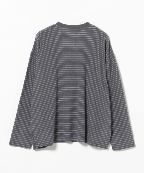 BEAMS HEART(ビームスハート)の「ボーダー ビッグ ロングスリーブ Tシャツ(Tシャツ/カットソー・レディース・グレー/ワイン/チャコールグレー・FREE)」の17枚目の写真