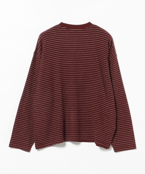 BEAMS HEART(ビームスハート)の「ボーダー ビッグ ロングスリーブ Tシャツ(Tシャツ/カットソー・レディース・グレー/ワイン/チャコールグレー・FREE)」の20枚目の写真