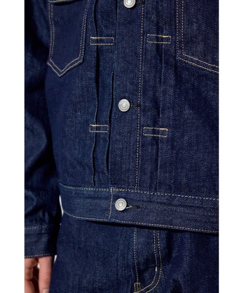 AZUL by moussy(アズールバイマウジー)の「【セットアップ対応】セカンドタイプデニムジャケット 秋服 羽織り 長袖(デニムジャケット・メンズ・ワンウォッシュ/ブルー・MEDIUM/SMALL/LARGE)」の7枚目の写真