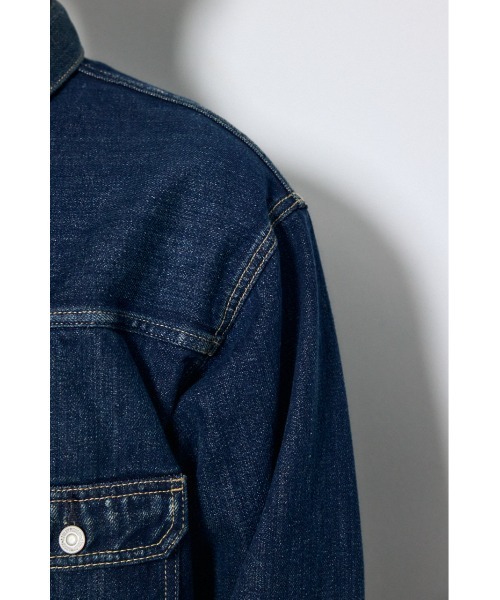 AZUL by moussy(アズールバイマウジー)の「【セットアップ対応】セカンドタイプデニムジャケット 秋服 羽織り 長袖(デニムジャケット・メンズ・ワンウォッシュ/ブルー・MEDIUM/SMALL/LARGE)」の20枚目の写真