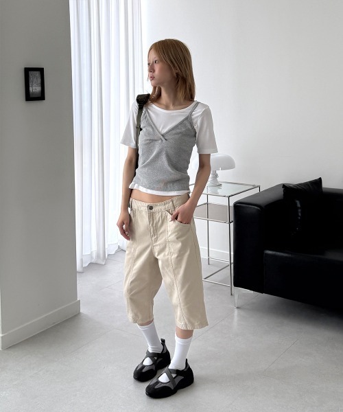 4INT.(フォイント)の「コットン 5分丈 カプリ バイカー パンツ(その他パンツ・メンズ・ブラック/ベージュ/チャコール・M/S/L)」の10枚目の写真