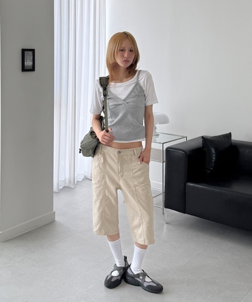 4INT.(フォイント)の「コットン 5分丈 カプリ バイカー パンツ(その他パンツ・メンズ・ブラック/ベージュ/チャコール・M/S/L)」の11枚目の写真