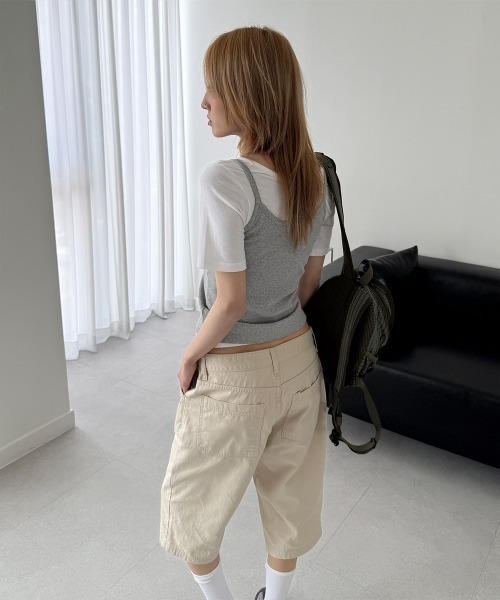 4INT.(フォイント)の「コットン 5分丈 カプリ バイカー パンツ(その他パンツ・メンズ・ブラック/ベージュ/チャコール・M/S/L)」の13枚目の写真