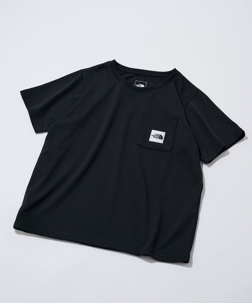 THE NORTH FACE（ザノースフェイス）の「【THE NORTH FACE】S/S SQ LG POCKET T（Tシャツ/カットソー・レディース・ブラック/ホワイト・L/M）」の3枚目の写真