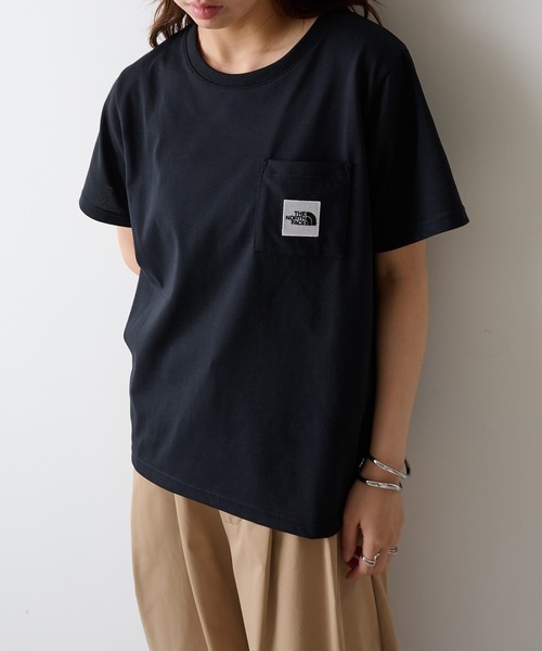THE NORTH FACE（ザノースフェイス）の「【THE NORTH FACE】S/S SQ LG POCKET T（Tシャツ/カットソー・レディース・ブラック/ホワイト・L/M）」の13枚目の写真