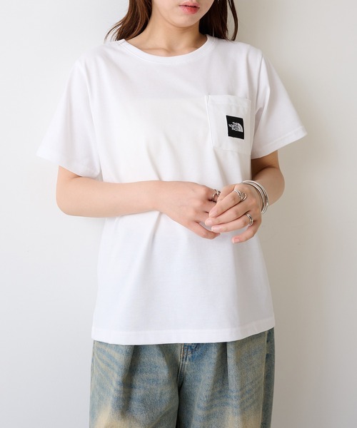 THE NORTH FACE（ザノースフェイス）の「【THE NORTH FACE】S/S SQ LG POCKET T（Tシャツ/カットソー・レディース・ブラック/ホワイト・L/M）」の21枚目の写真