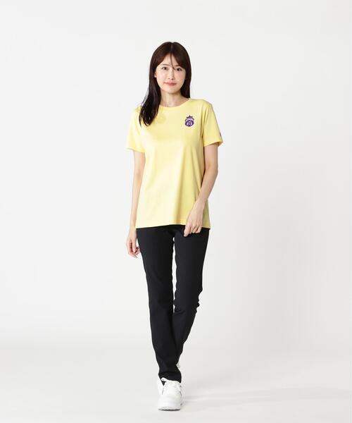 PEARLY GATES(パーリーゲイツ)の「【PEARLY GATES】40/2天竺グレース加工半袖Tシャツ(Tシャツ/カットソー・レディース・ホワイト/イエロー/ネイビー・MEDIUM/SMALL/LARGE)」の6枚目の写真