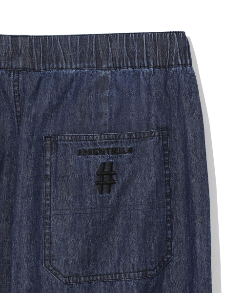 BEENTRILL（ビントリル）の「ライトデニムワイドバンディングパンツ(インディゴ)（その他パンツ・レディース・その他・SMALL/MEDIUM/LARGE/X-LARGE）」の4枚目の写真