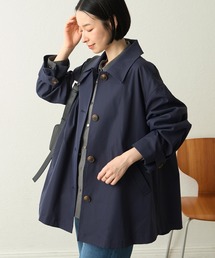 【Aunely】奥ゆかしぃルエット 撥水 ショートステンカラーコート/静電防止 & マシンウォッシュ<YOSOOIシリーズ>