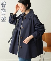 ステンカラーコート（ブルー・ネイビー/青色系）ファッション通販