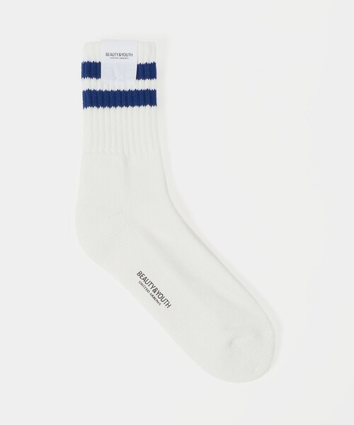 BEAUTY&YOUTH UNITED ARROWS(ビューティーアンドユースユナイテッドアローズ)の「2ライン パイル クルー ソックス(ソックス/靴下・メンズ・ダークグレー/ナチュラル/ホワイト/ブラック・FREE)」の2枚目の写真