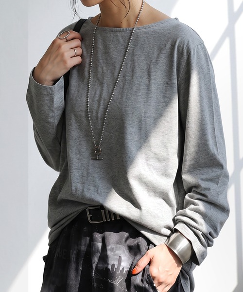 antiqua(アンティカ)の「綿100% 汗染み防止 撥水 吸水 ロンT(Tシャツ/カットソー・レディース・ホワイト系その他2/グレー系その他4/グレー系その他3/グレー系その他2/グレー系その他/ブラック系その他/ベージュ系その他/ブルー系その他/グリーン系その他/ホワイト系その他/ブルー系その他2/グリーン系その他2/ベージュ系その他2/ブラック系その他2・M/XL/L)」の6枚目の写真