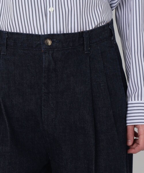 EDWIN(エドウィン)の「【別注】EDWIN レインボーセルビッチデニム 2タックワイドトラウザーズ(デニムパンツ・メンズ・ネイビー・XS/S/M)」の6枚目の写真