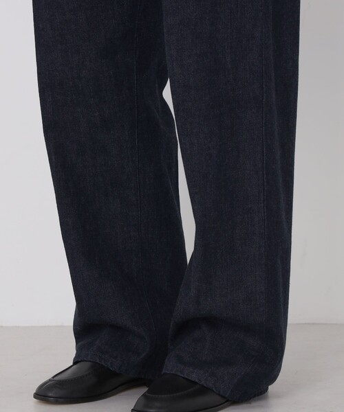 EDWIN(エドウィン)の「【別注】EDWIN レインボーセルビッチデニム 2タックワイドトラウザーズ(デニムパンツ・メンズ・ネイビー・XS/S/M)」の2枚目の写真