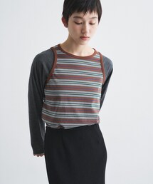CODE A（コードエー）の「Girls department Club｜BORDER TANK LAYER LS（Tシャツ/カットソー）」