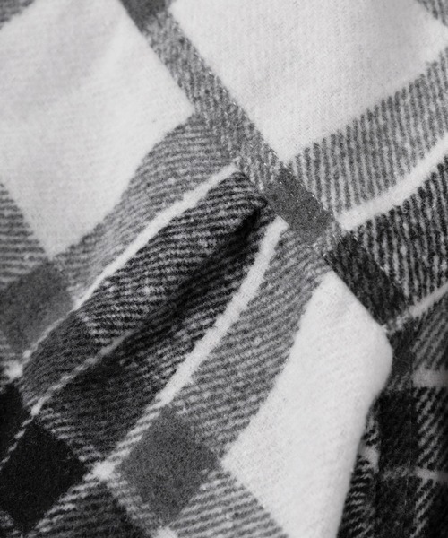 THRASHER（スラッシャー）の「【70】【THRASHER/スラッシャー】ビッグシルエット ヘビーネル チェックシャツ/オーバーサイズ/ライトアウター/ユニセックス/レディース/メンズ（シャツ/ブラウス・メンズ・ブラック/グリーン/ホワイト・M/L/XL）」の7枚目の写真