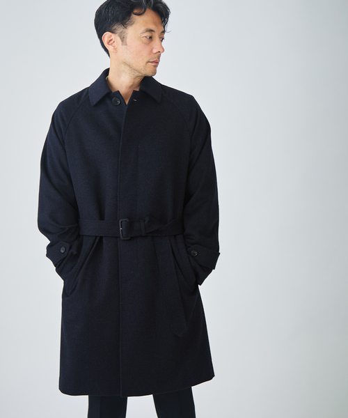 EDIFICE(エディフィス)の「ウールカシミアベルテッドコート(その他アウター・メンズ・ブラック/ベージュ系その他/ダークブルー・44/46/48/50)」の3枚目の写真