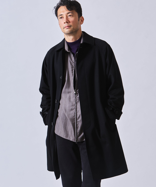EDIFICE(エディフィス)の「ウールカシミアベルテッドコート(その他アウター・メンズ・ブラック/ベージュ系その他/ダークブルー・44/46/48/50)」の6枚目の写真
