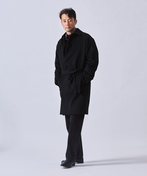 EDIFICE(エディフィス)の「ウールカシミアベルテッドコート(その他アウター・メンズ・ブラック/ベージュ系その他/ダークブルー・44/46/48/50)」の13枚目の写真
