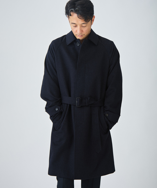 EDIFICE(エディフィス)の「ウールカシミアベルテッドコート(その他アウター・メンズ・ブラック/ベージュ系その他/ダークブルー・44/46/48/50)」の21枚目の写真
